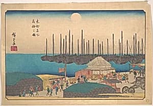 東都名所　高輪之図|Takanawa no Zu by Utagawa Hiroshige