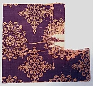 唐 紫地團花紋“正倉院”錦|Textile with floral medallions by Unknown Artist