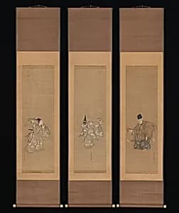 鳥山石燕筆　「翁」図|The Auspicious Noh Dance "Okina" by Toriyama Sekien