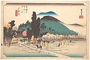 東海道五十三次之内　石薬師　石薬師寺|The Ishiyakushi Temple at Ishiyakushi by Utagawa Hiroshige