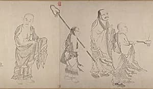 明 傳仇英 十六羅漢圖 卷|The Sixteen Luohans by Qiu Ying