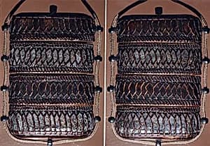 亀甲竹細工印籠|Tortoiseshell and Basketry Inrō by Unknown Artist