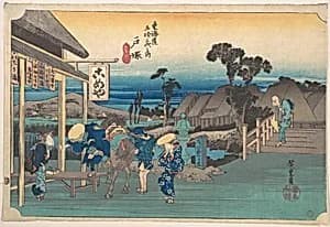 東海道五十三次之内　戸塚　元町別道|Totsuka; Moto Machi Betsudo by Utagawa Hiroshige