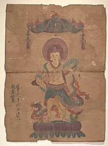唐　法慧等　菩薩像二幅|Two Buddhist Paintings by Unidentified artist