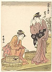 Uguisu|風流小鳥合　鶯|Japanese Bush Warbler by Kitagawa Utamaro