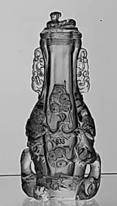 清中期 蒼松瑞獸水晶瓶|Vase with cover by Unknown Artist
