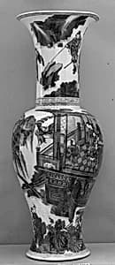 清康熙 景德鎮窯三國故事圖鳳尾瓶|Vase with scenes from Romance of the Three Kingdoms by Unknown Artist