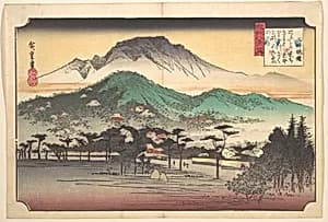 近江八景之内　三井晩鐘|Vesper Bells at Mii Temple by Utagawa Hiroshige