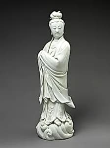 清 德化窯白衣觀音像|White-Robed Guanyin by Unknown Artist