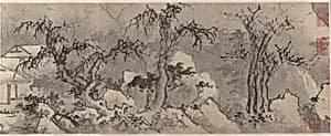 明　傳蔣嵩　冬景山水圖　卷|Winter landscape by Jiang Song
