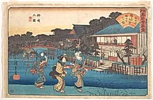 江戸高名会亭尽　柳島の図　橋本|Yanagishima no Zu by Utagawa Hiroshige