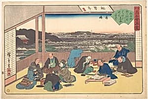 江戸高名会亭尽　湯島　松琴亭|Yushima (Matsu Kane-ya) by Utagawa Hiroshige