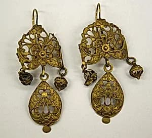 Earrings by Unknown Artist