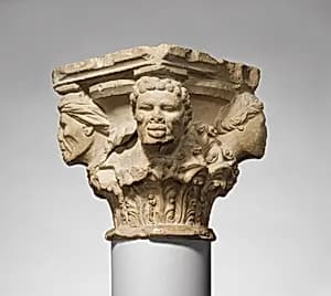 Capital with Four Heads by Unknown Artist