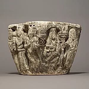 Capital with Nativity and Adoration by Unknown Artist