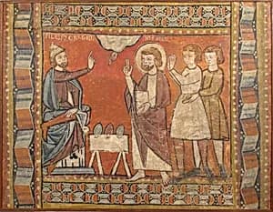 Fresco with Miracle of the Jewels by Unknown Artist