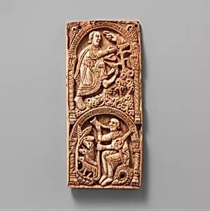 Panel with San Millán by Master Engelram and his son Redolfo
