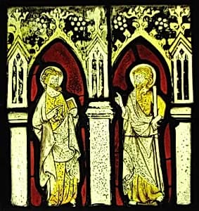 Panel with Two Apostles by Unknown Artist