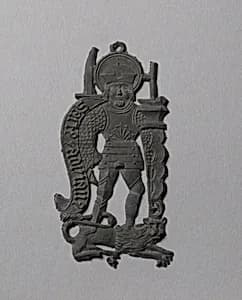 Pilgrim's Badge representing Saint Adrian by Unknown Artist
