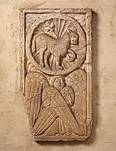 Relief of Agnus Dei and Cherub by Unknown Artist