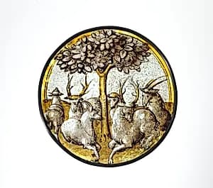 Roundel with Pastoral Scene by Unknown Artist