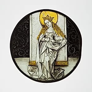 Roundel with Saint Agnes by Unknown Artist