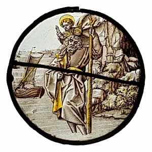 Roundel with Saint Christopher by Unknown Artist