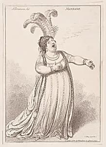 A Bravura Air. Mandane by James Gillray|Hannah Humphrey