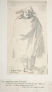 A Caricature of L'Abbate Folinghi by Pier Leone Ghezzi
