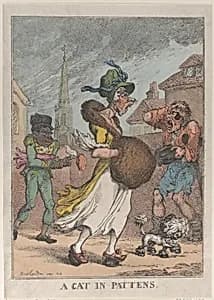 A Cat in Pattens by Thomas Rowlandson