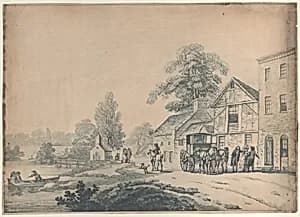 A Coach Outside an Inn by Thomas Rowlandson
