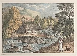 A Cornish Waterfall by Thomas Rowlandson