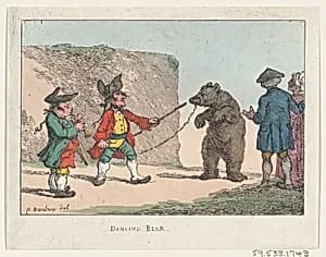 A Dancing Bear by Henry William Bunbury|Rudolph Ackermann, London|Thomas Rowlandson