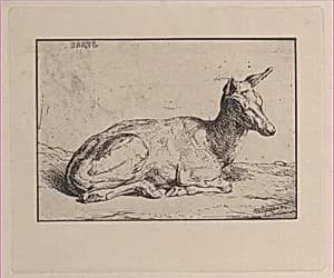 A Doe, after Barye by Charles Jacque|Antoine-Louis Barye
