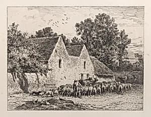 A Farm by Charles Jacque