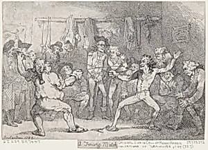 A Fencing Match by Thomas Rowlandson