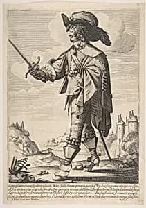 A Frenchman, Sword in Hand by Abraham Bosse|Jean I Leblond