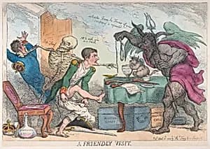 A Friendly Visit by Thomas Tegg|Thomas Rowlandson|Napoléon Bonaparte|Joseph Bonaparte