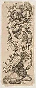 A Girl Holding a Hare by Stefano della Bella