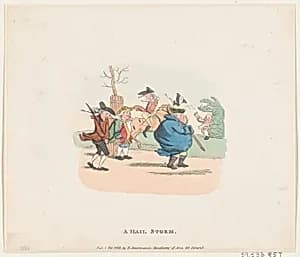 A Hail Storm by Rudolph Ackermann, London|Henry William Bunbury