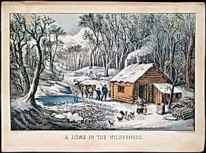 A Home in the Wilderness by Currier & Ives