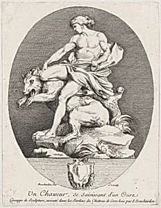 A Hunter Grabbing a Bear by Anne Claude Philippe de Tubières, comte de Caylus|Edme Bouchardon|Jacques Philippe Le Bas