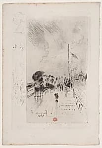 A Jetty in England by Félix-Hilaire Buhot