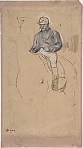 A Jockey on His Horse by Edgar Degas