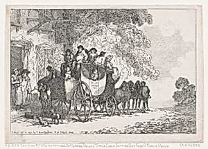 A Laden Stage Coach Outside a Post House by Thomas Rowlandson|John Harris