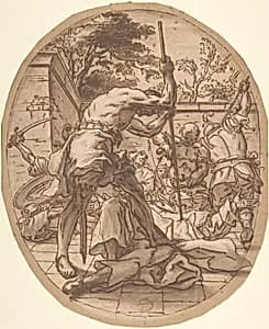 A Massacre by Anonymous, Italian, Roman-Bolognese, 17th century