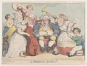 A Musical Family by Thomas Rowlandson|Rudolph Ackermann, London