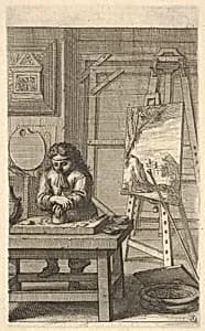 A Painter in his Studio by Abraham Bosse