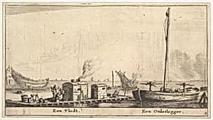A Raft and a "Onderlegger" by Reinier Nooms, called Zeeman