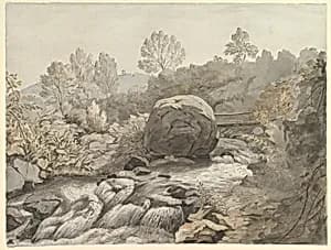 A Rocky Stream, Italy by Samuel Woodforde|John Downman